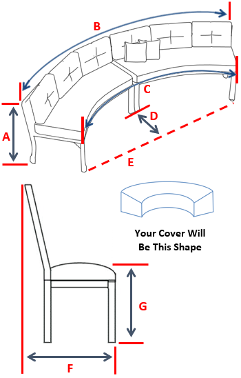Curved Sofa Cover